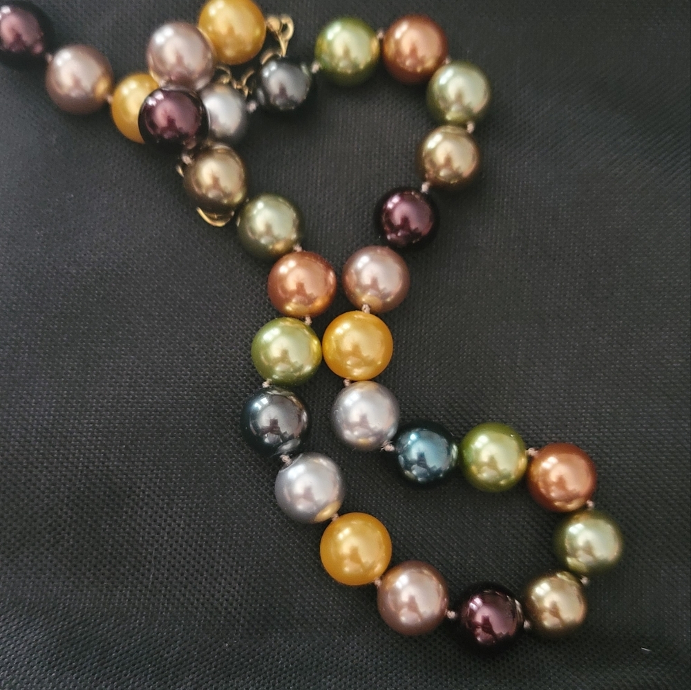 Set/Kenneth Jay Lane Glass Simulated Pearl Necklace